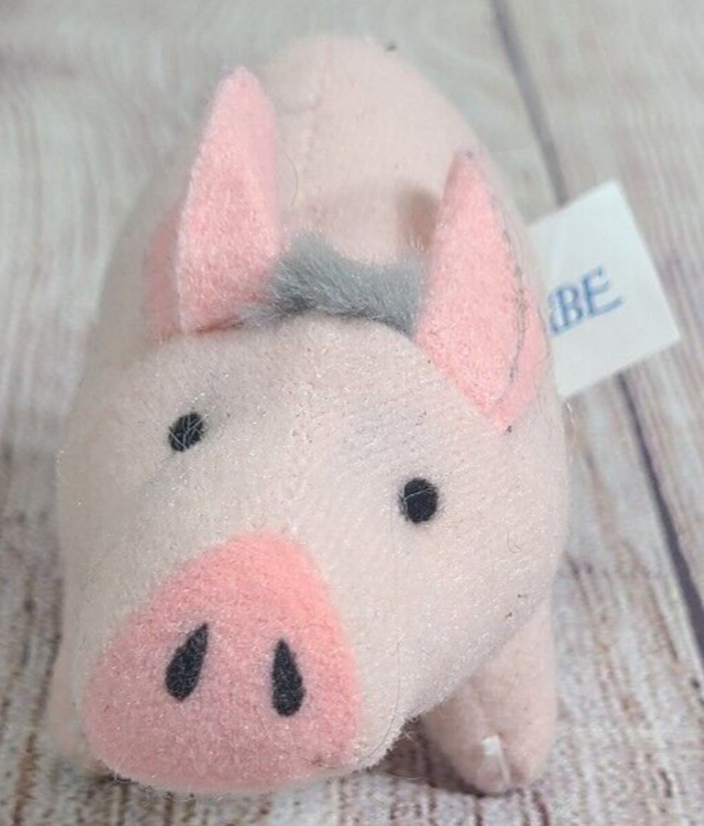 Vintage McDonalds Happy Meal Toy Plush Babe Pig Stuffed Animal Toy Pink 4" 1995